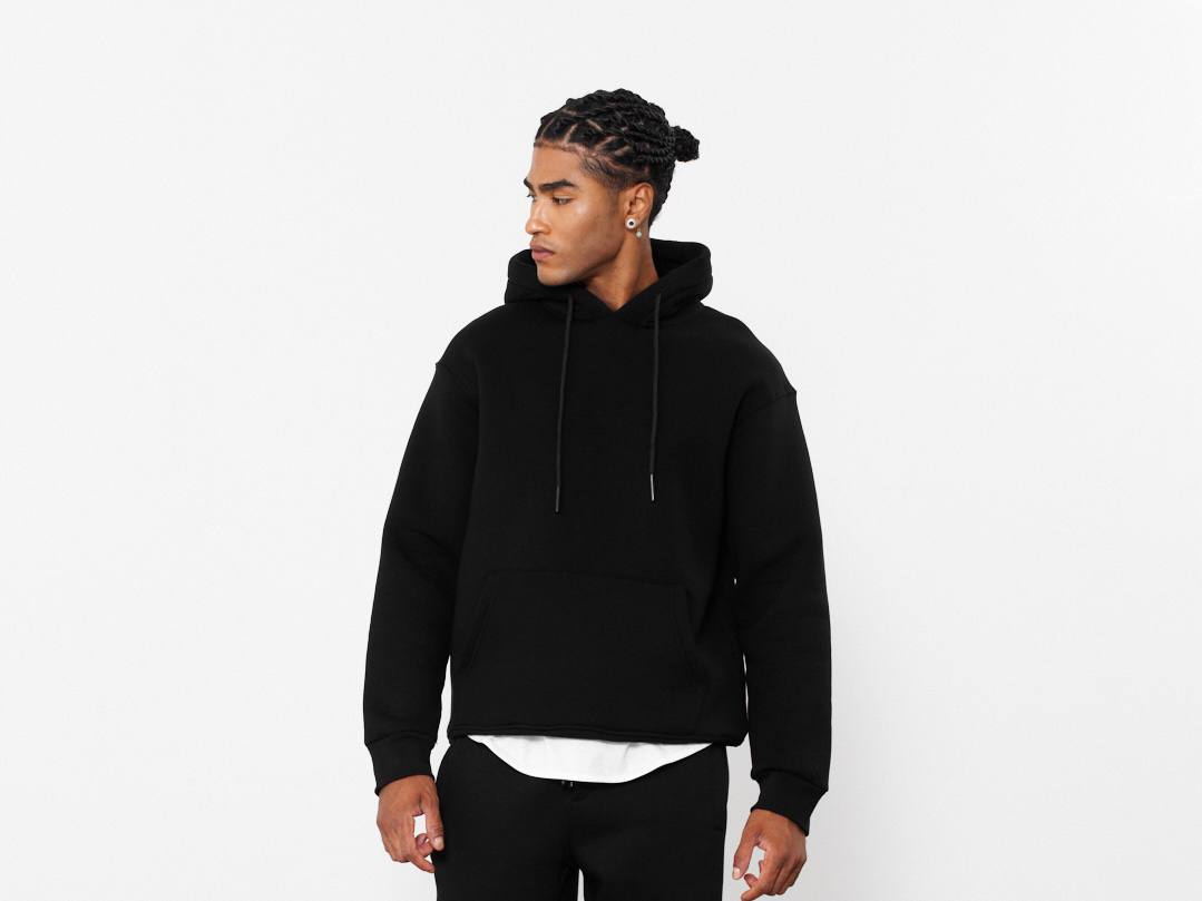 Oversized Hoodie Sweatshirt in Solid Color Withinblack