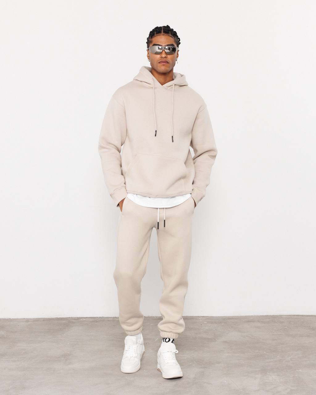 Oversized Hoodie Sweatshirt in Solid Color Withinblack