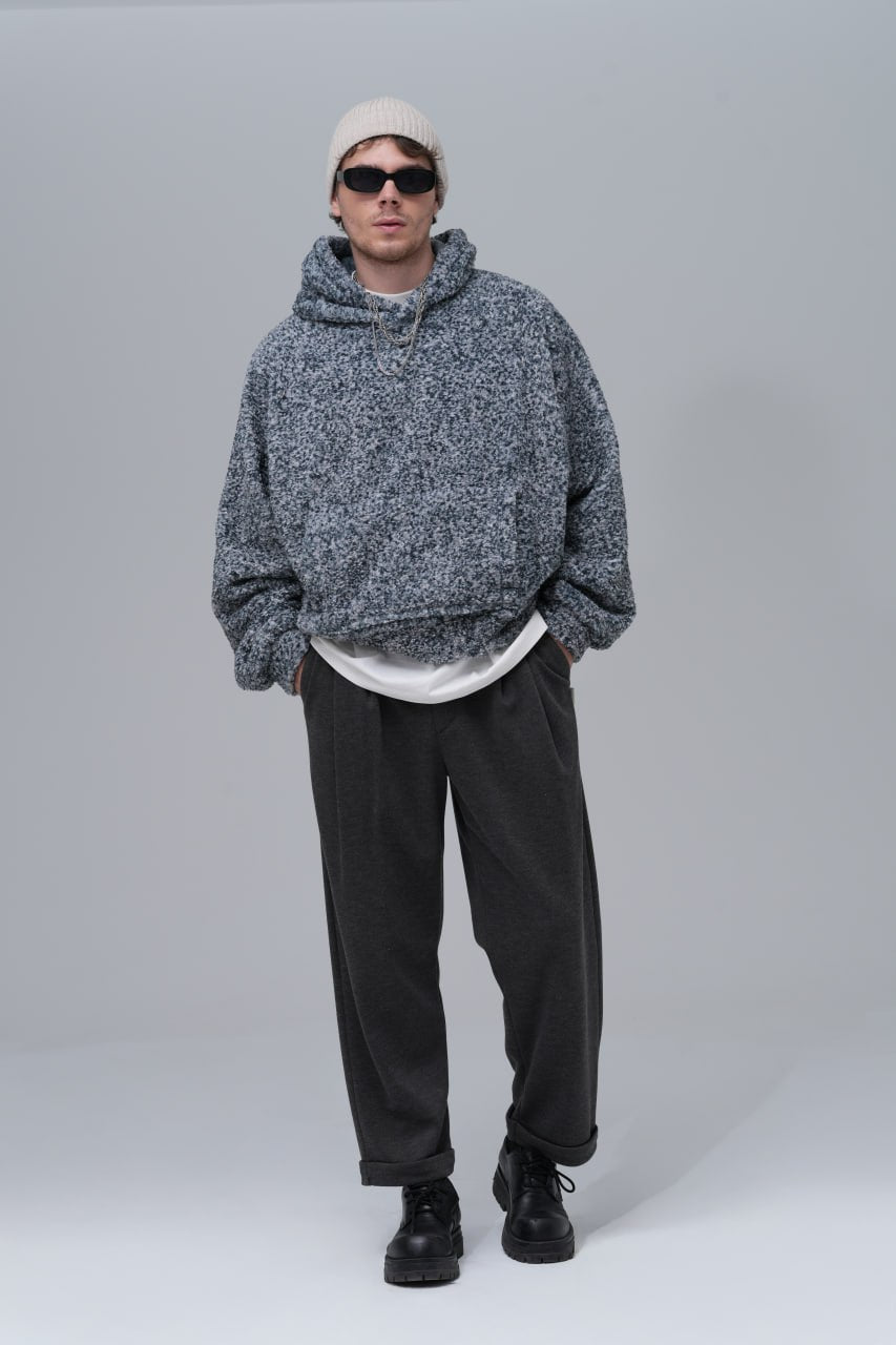 Oversized Bouclé Hoodie Withinblack
