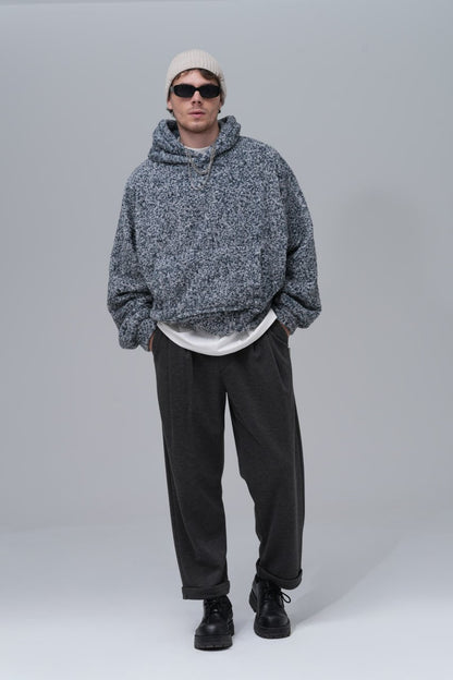 Oversized Bouclé Hoodie Withinblack