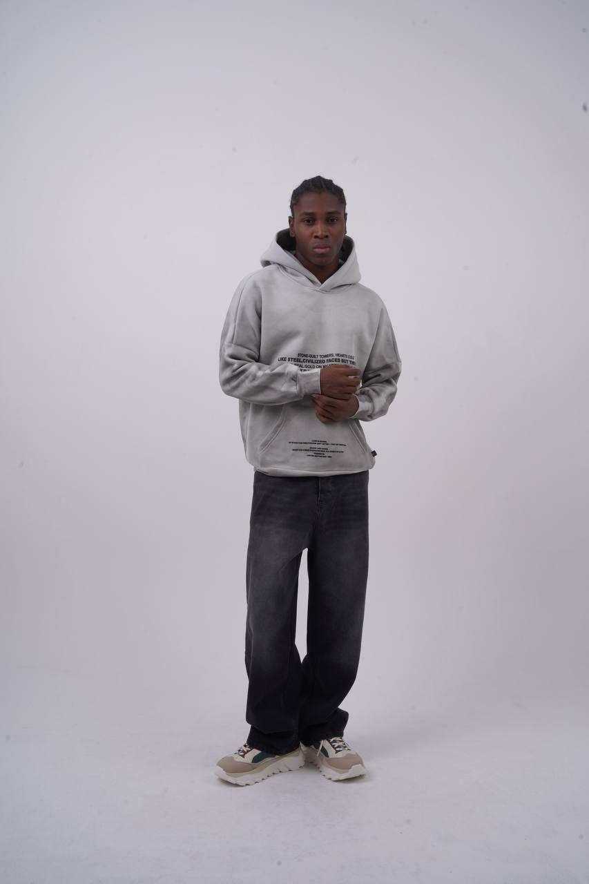 Oversized "Civilization" Graphic Hoodie - Unisex Streetwear Sweatshirt Withinblack