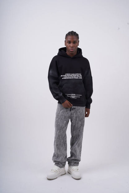 Oversized "Civilization" Graphic Hoodie - Unisex Streetwear Sweatshirt Withinblack