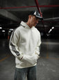 Oversized Hoodie with Striped Sleeve Details - Stylish and Comfortable Design Withinblack