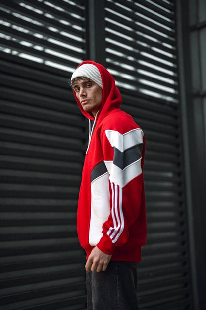 Oversized Hoodie with Turkish Flag Design Withinblack