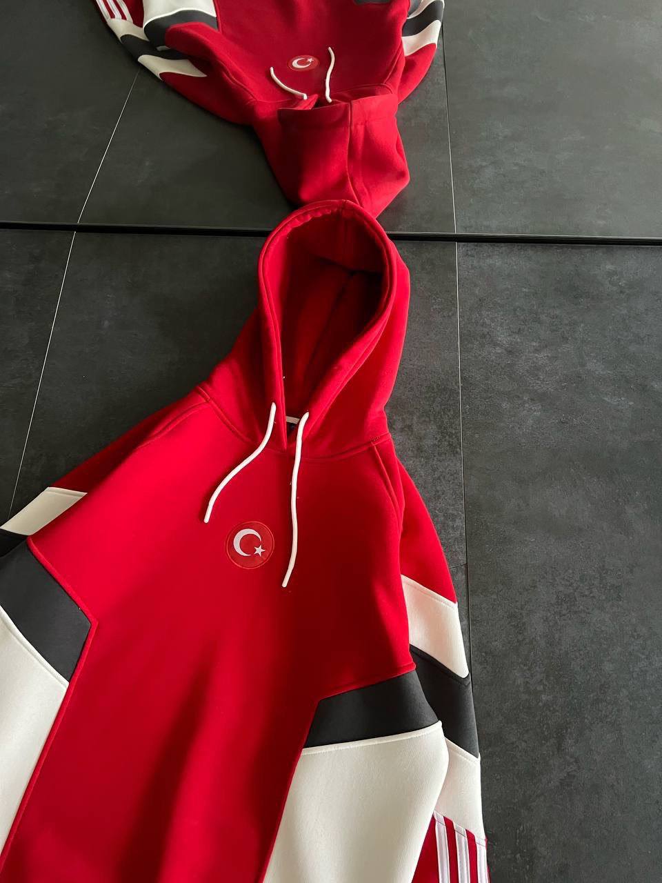 Oversized Hoodie with Turkish Flag Design Withinblack