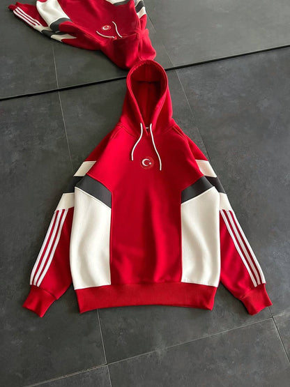 Oversized Hoodie with Turkish Flag Design Withinblack