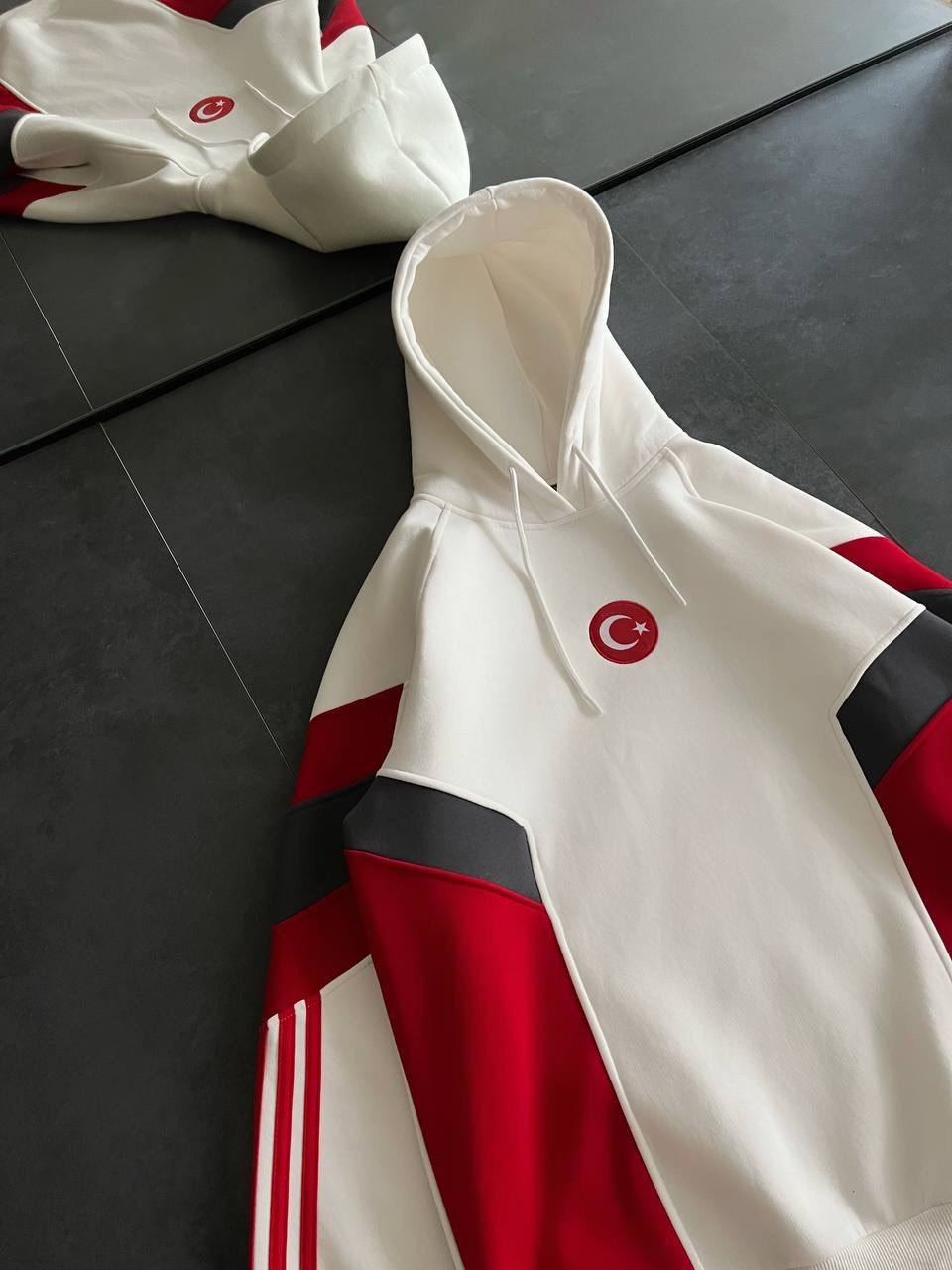 Oversized Hoodie with Turkish Flag Design Withinblack
