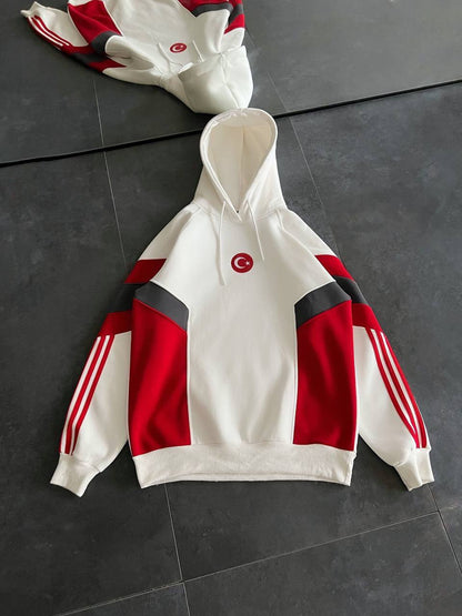 Oversized Hoodie with Turkish Flag Design Withinblack
