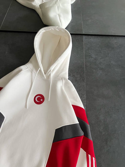 Oversized Hoodie with Turkish Flag Design Withinblack