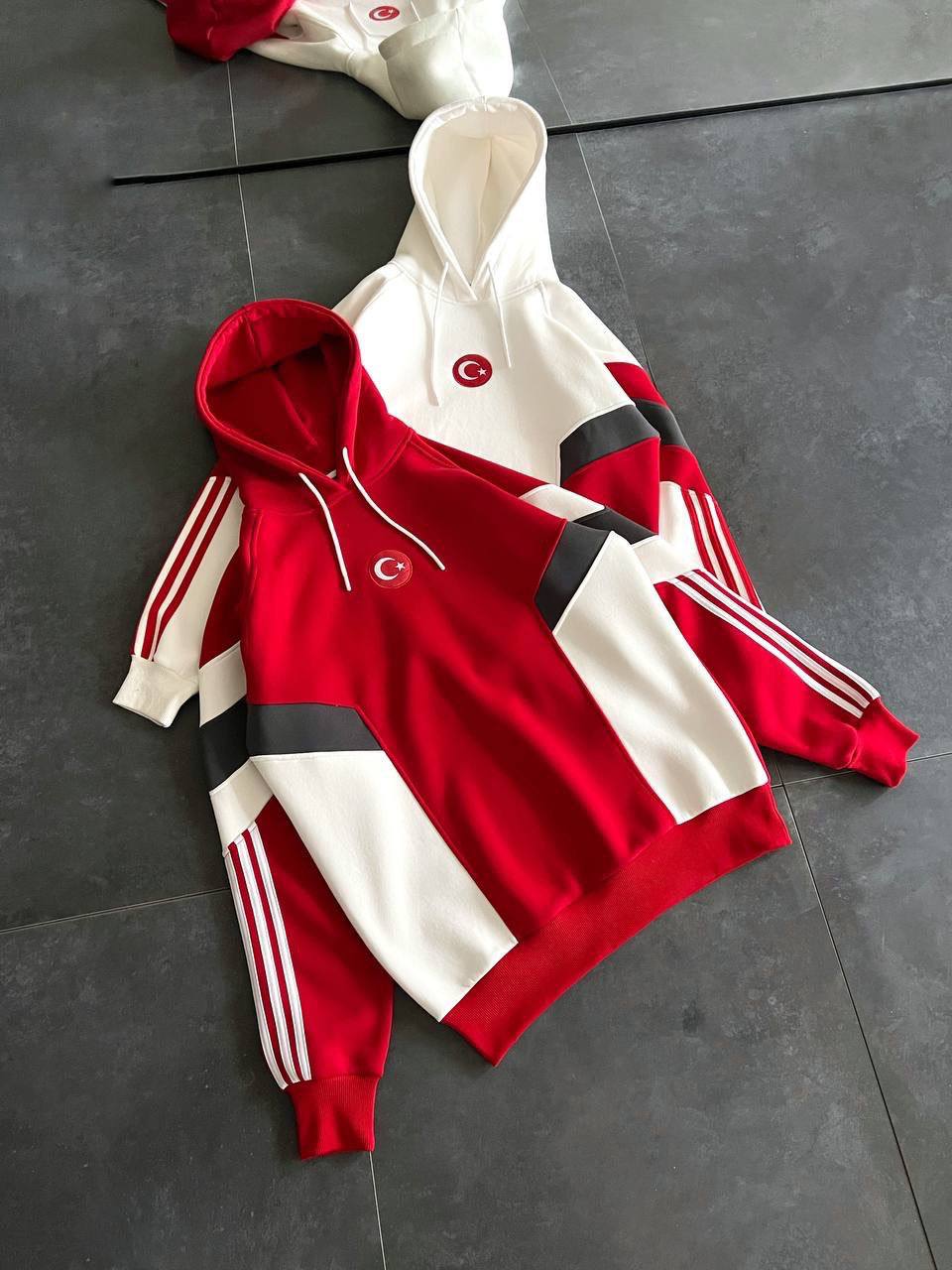 Oversized Hoodie with Turkish Flag Design Withinblack