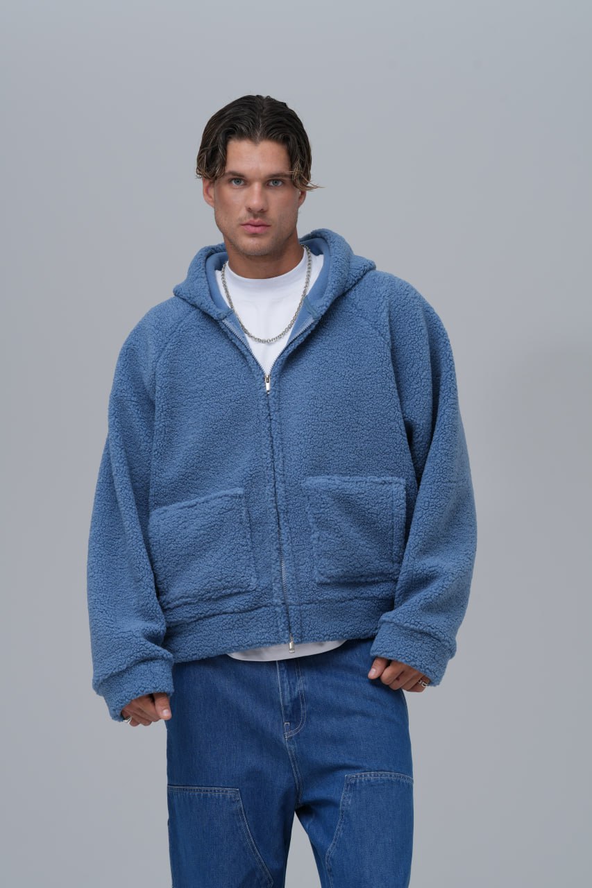 Oversized Sherpa Zip-Up Hoodie – Unisex Streetwear Comfort Withinblack