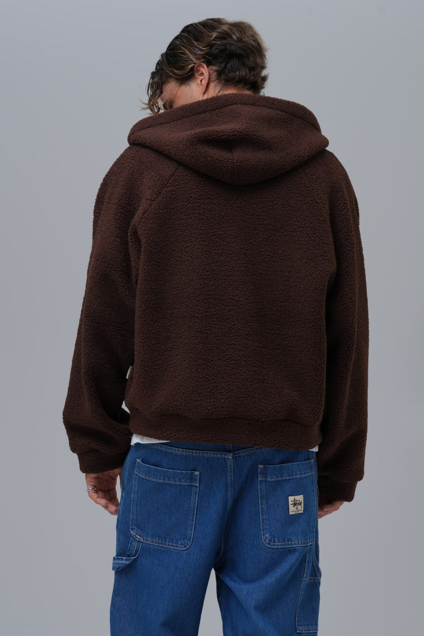 Oversized Sherpa Zip-Up Hoodie – Unisex Streetwear Comfort Withinblack