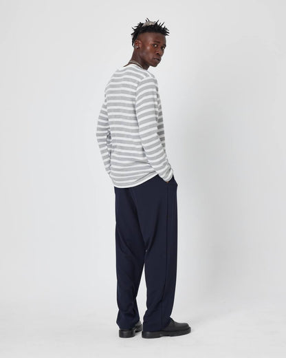 Oversized Striped Knit Sweater Withinblack