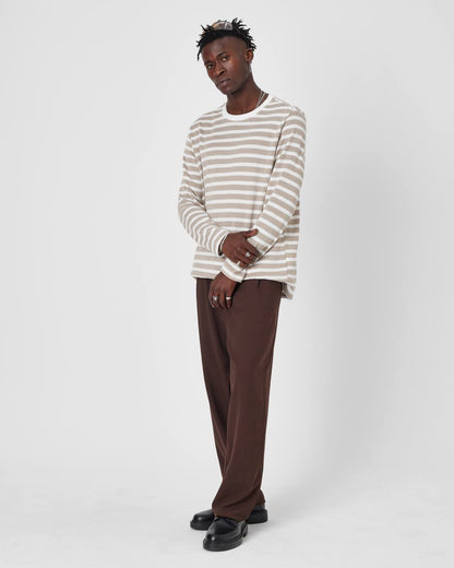 Oversized Striped Knit Sweater Withinblack