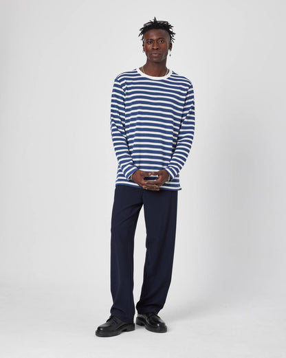Oversized Striped Knit Sweater Withinblack