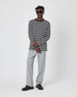 Oversized Striped Knit Sweater Withinblack