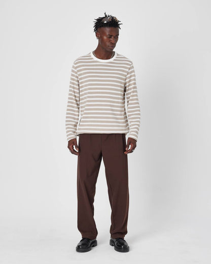 Oversized Striped Knit Sweater Withinblack