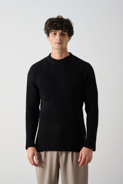 Tube Neck Oversized Sweater Withinblack