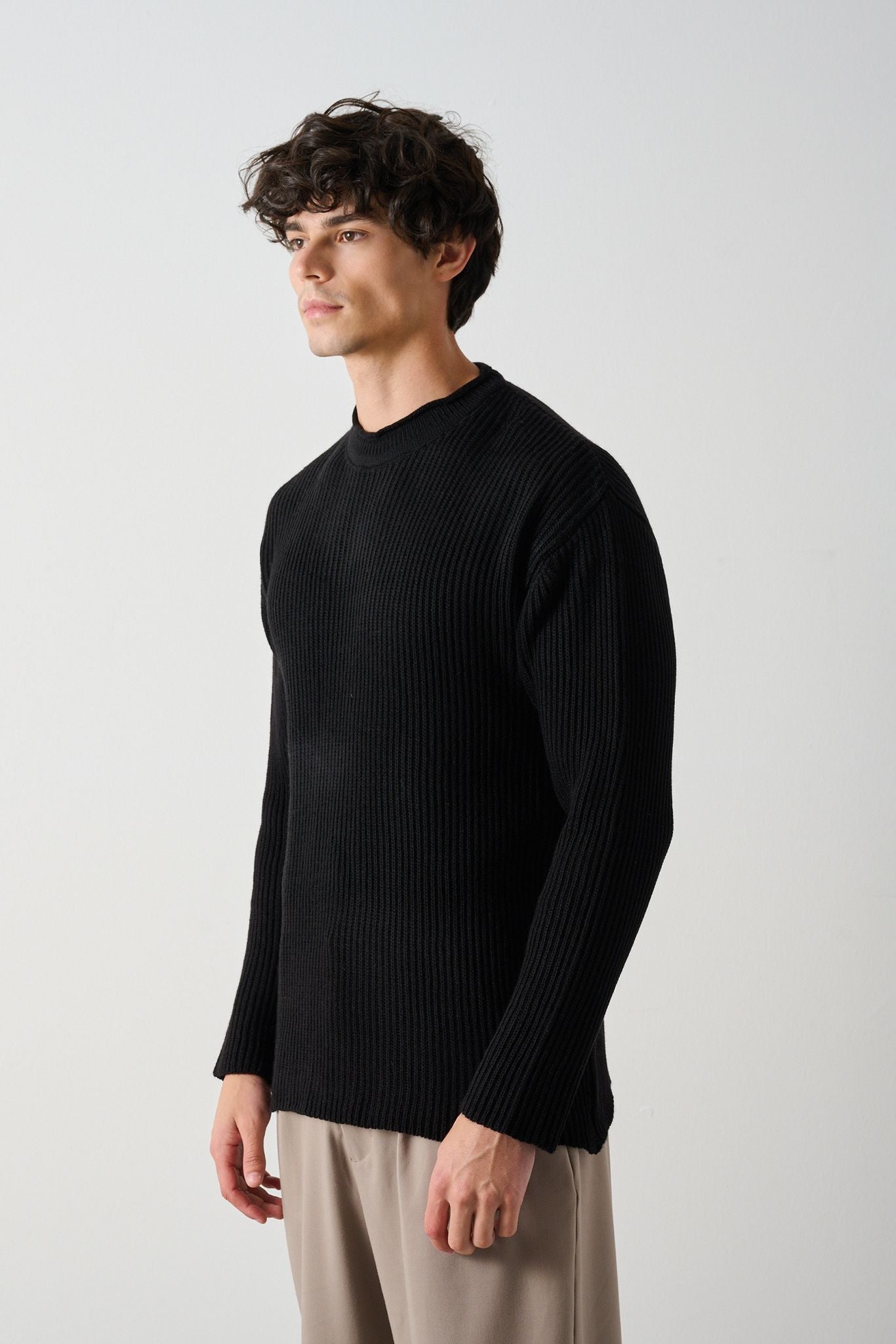 Tube Neck Oversized Sweater Withinblack