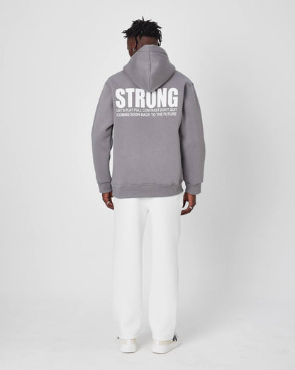 Oversized Sweatshirt with Strong Print on Chest and Back Withinblack