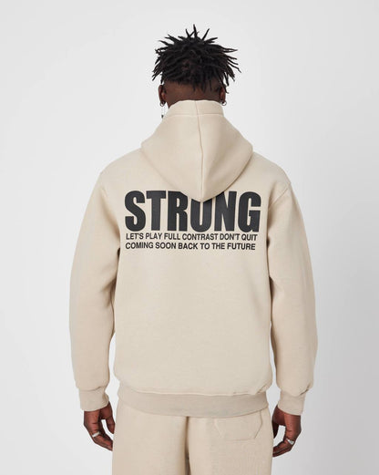 Oversized Sweatshirt with Strong Print on Chest and Back Withinblack