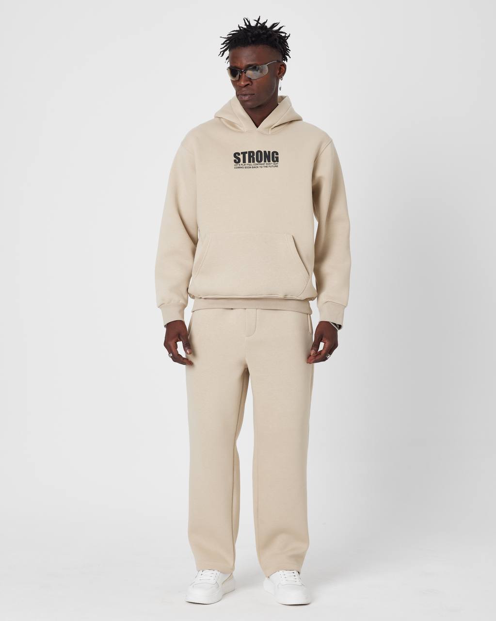 Oversized Sweatshirt with Strong Print on Chest and Back Withinblack