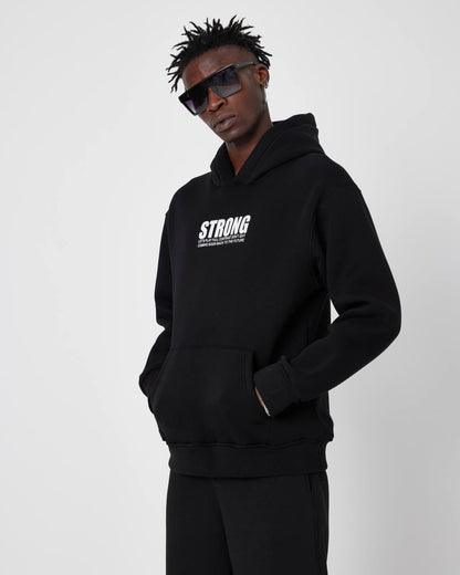 Oversized Sweatshirt with Strong Print on Chest and Back Withinblack