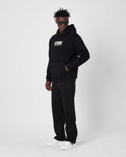 Oversized Sweatshirt with Strong Print on Chest and Back Withinblack