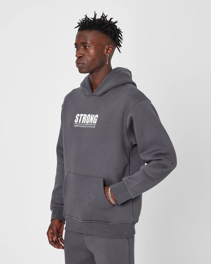 Oversized Sweatshirt with Strong Print on Chest and Back Withinblack
