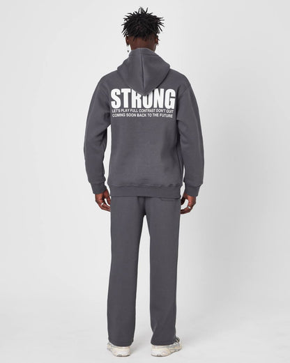 Oversized Sweatshirt with Strong Print on Chest and Back Withinblack