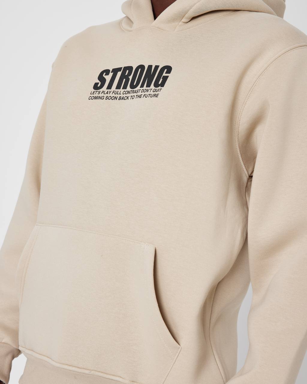 Oversized Sweatshirt with Strong Print on Chest and Back Withinblack
