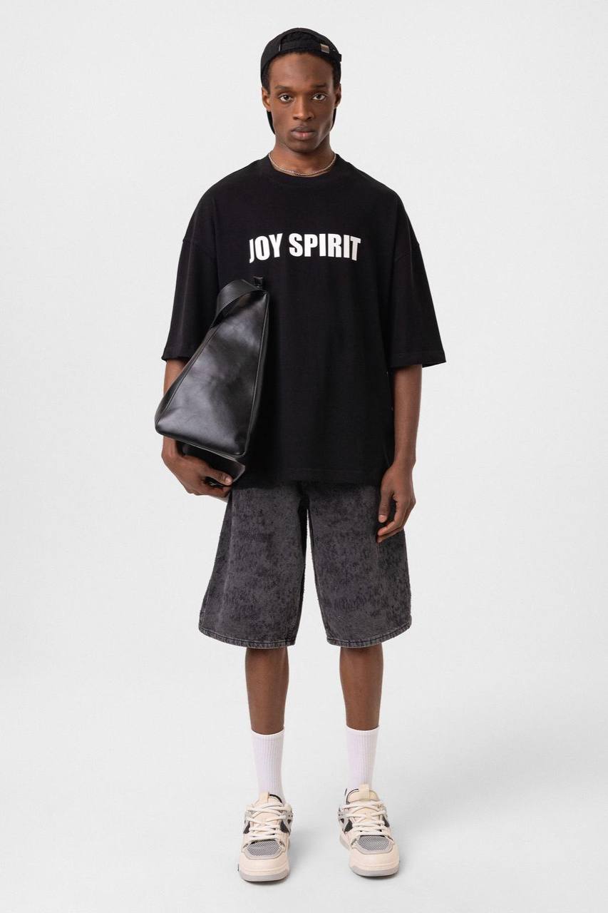 Oversized T-Shirt JOY SPIRIT Graphic Tee Withinblack