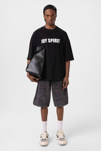 Oversized T-Shirt JOY SPIRIT Graphic Tee Withinblack