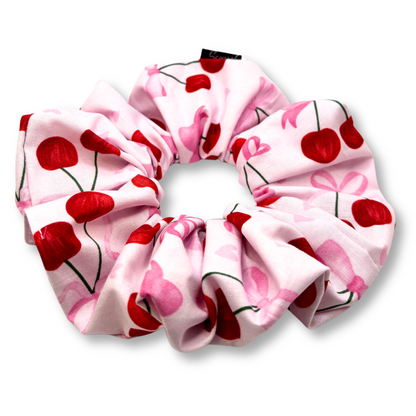 Cherry Bows Valentine's Day Scrunchie Enchanted Scrunch