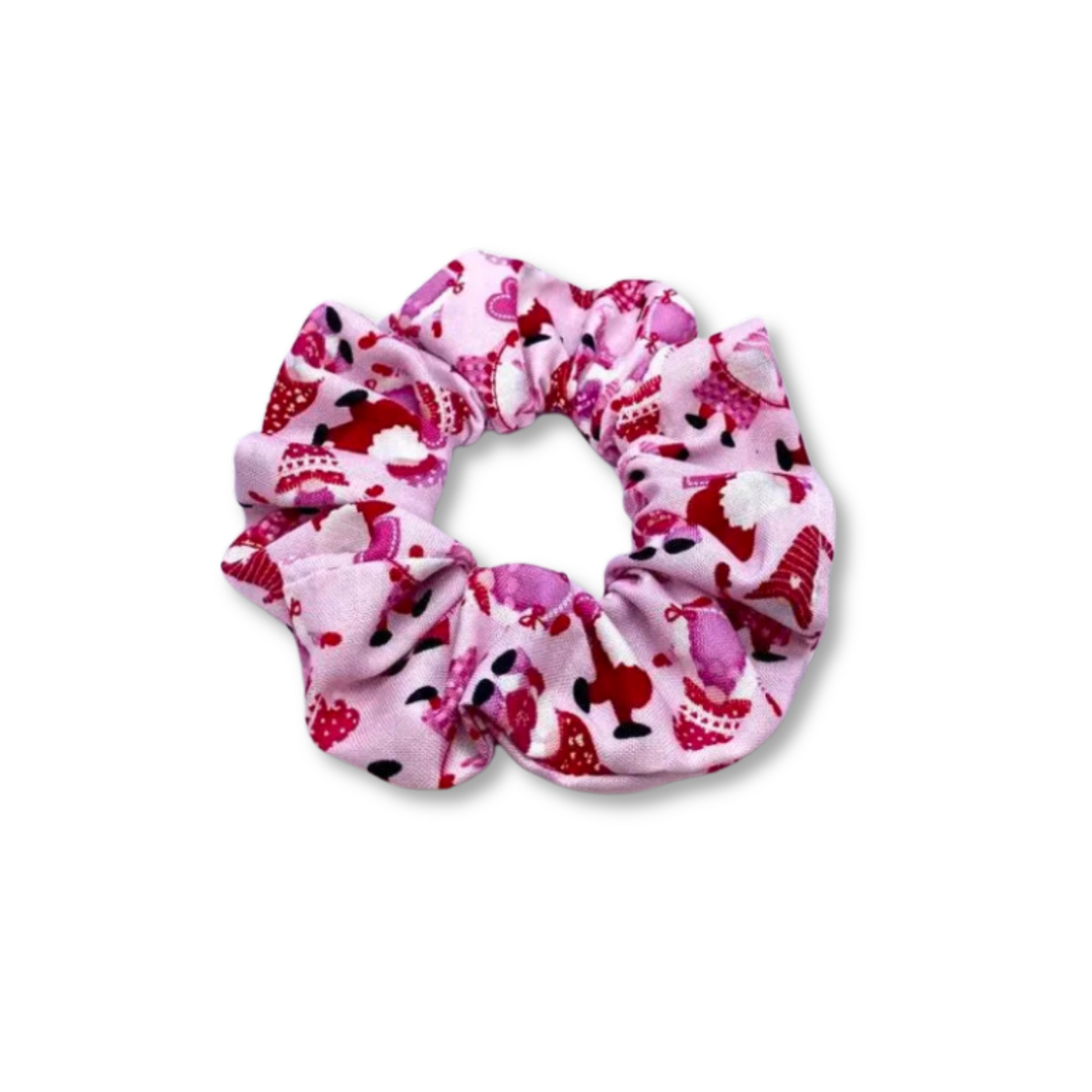 Mini Pink Gnomes Valentine's Day Scrunchie Enchanted Scrunch