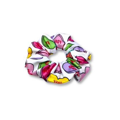 Mini Conversation Hearts Valentine's Day Scrunchie Enchanted Scrunch