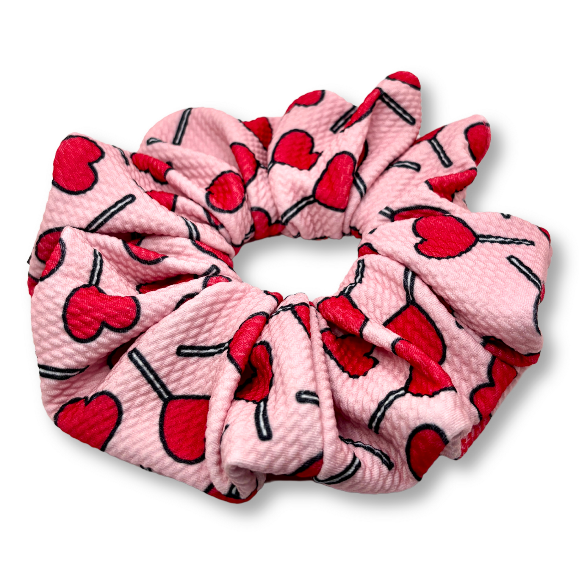 Heart Lollipop Valentine's Day Bullet Scrunchie Enchanted Scrunch