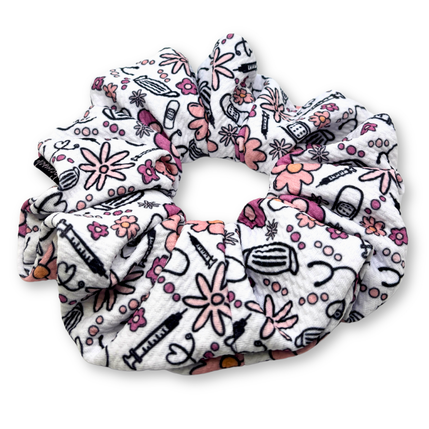 Floral Nurse Healthcare Bullet Scrunchie Enchanted Scrunch