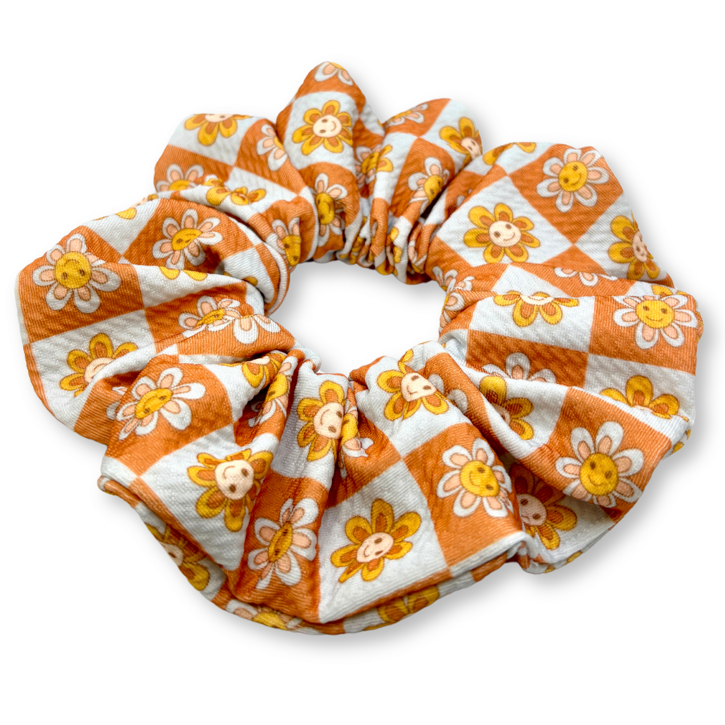 Boho Checkered Summer Scrunchie Enchanted Scrunch