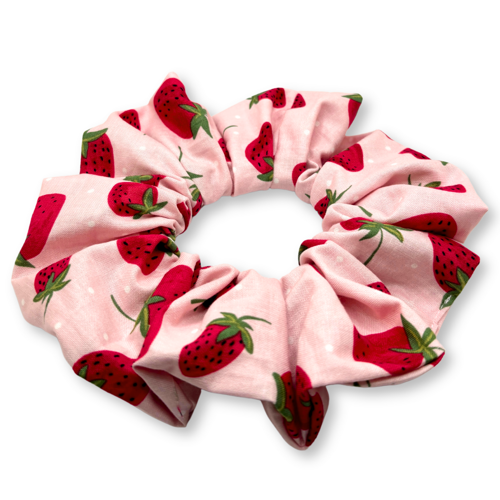 Pink Strawberry Summer Scrunchie Enchanted Scrunch