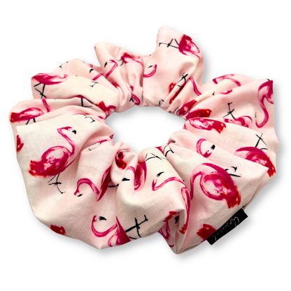 Pink Flamingo Summer Scrunchie Enchanted Scrunch