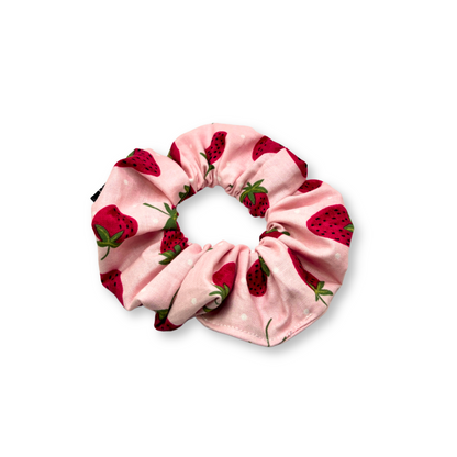 Mini Pink Strawberry Summer Scrunchie Enchanted Scrunch