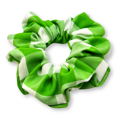 Green Gingham Summer Scrunchie Enchanted Scrunch