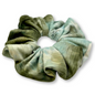 Dark Sage Green Tie Dye Ribbed Scrunchie Enchanted Scrunch