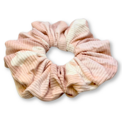 Light Pink Tie Dye Ribbed Scrunchie Enchanted Scrunch