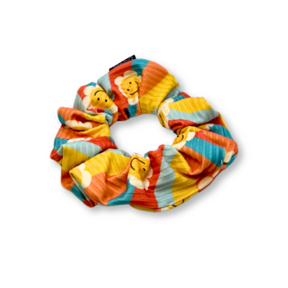 Mini Smiley Daisy Boho Ribbed Scrunchie Enchanted Scrunch
