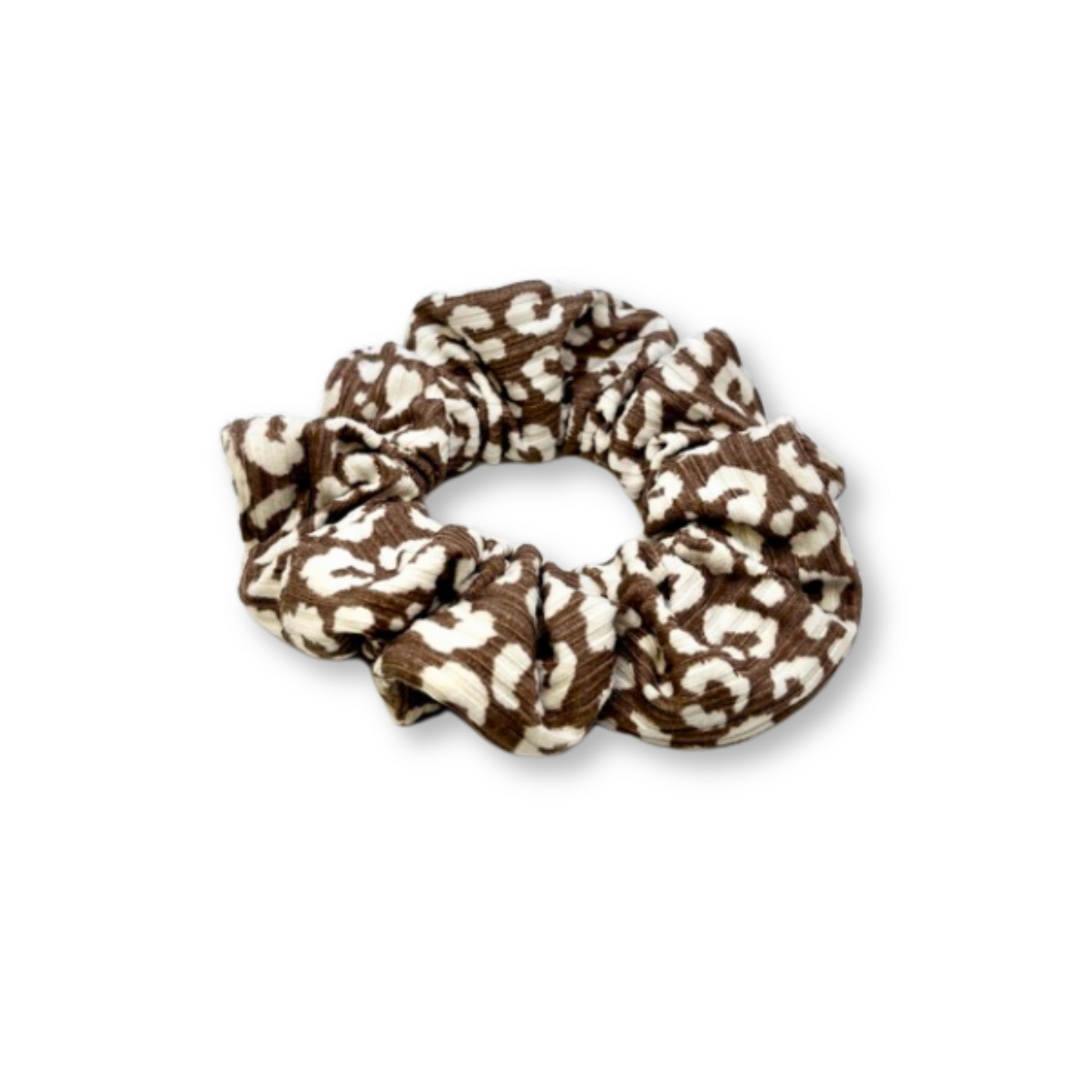 Mini Hazel Cheetah Ribbed Scrunchie Enchanted Scrunch