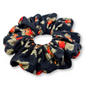Black Spotted Floral Ribbed Scrunchie Enchanted Scrunch
