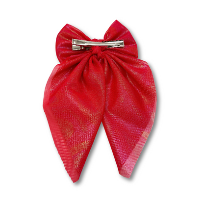 Iridescent Red Small Bow Enchanted Scrunch