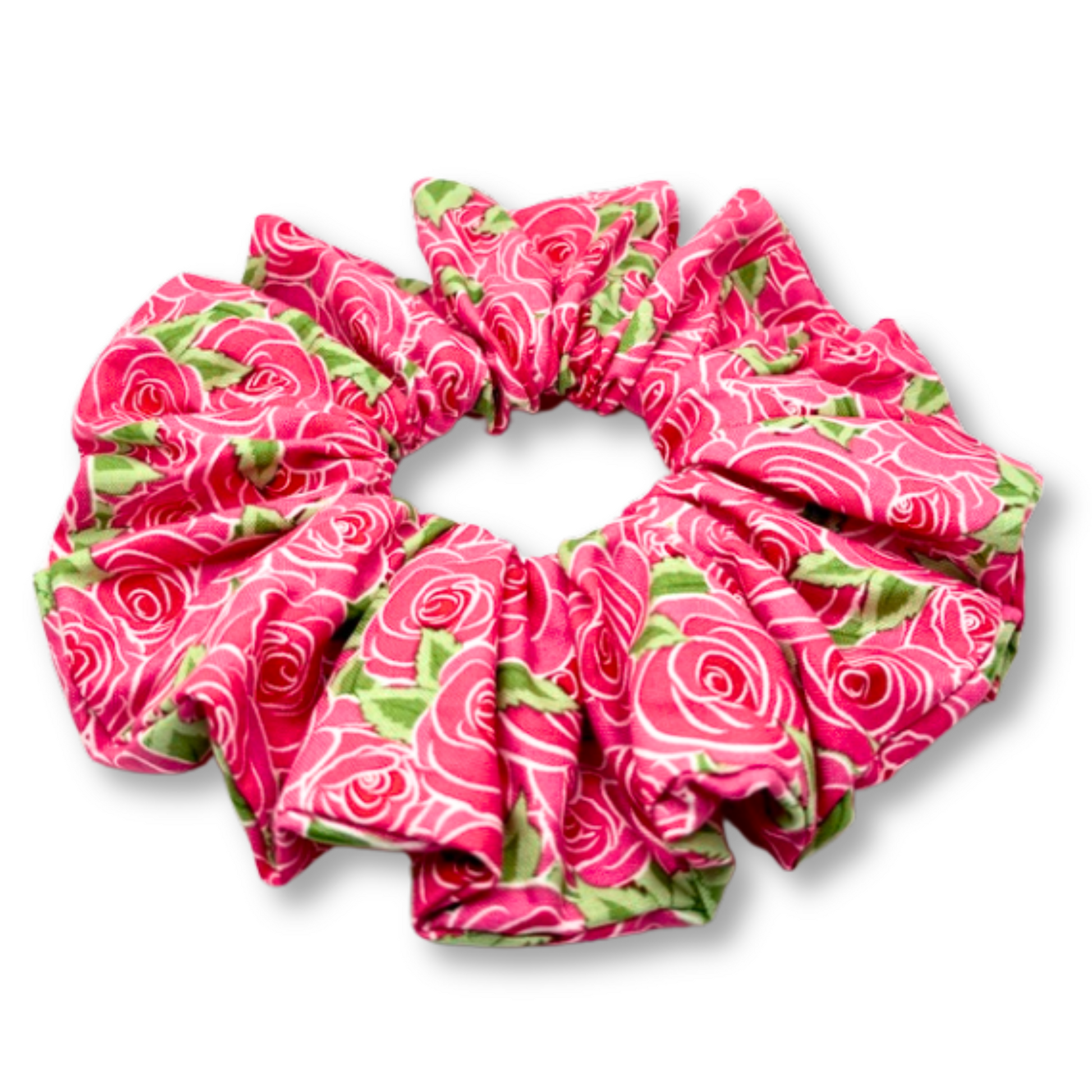 Pink Roses Valentine's Day Scrunchie Enchanted Scrunch